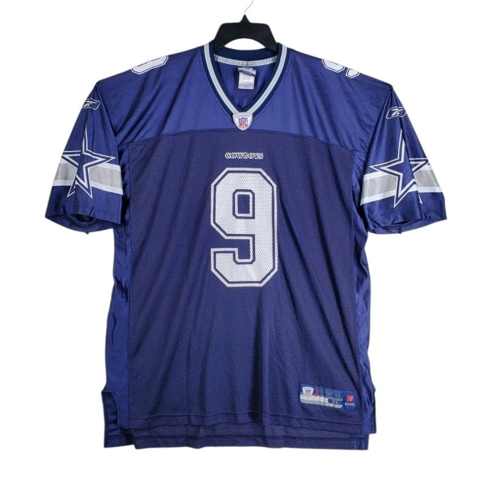 Reebok Dallas Cowboys Jersey Shirt Romo #9 RBK Mens XL Blue White Mesh NFL